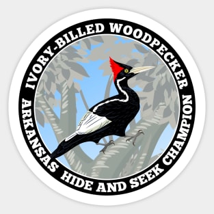 Ivory-Billed Woodpecker - Arkansas Hide and Seek Champion Sticker